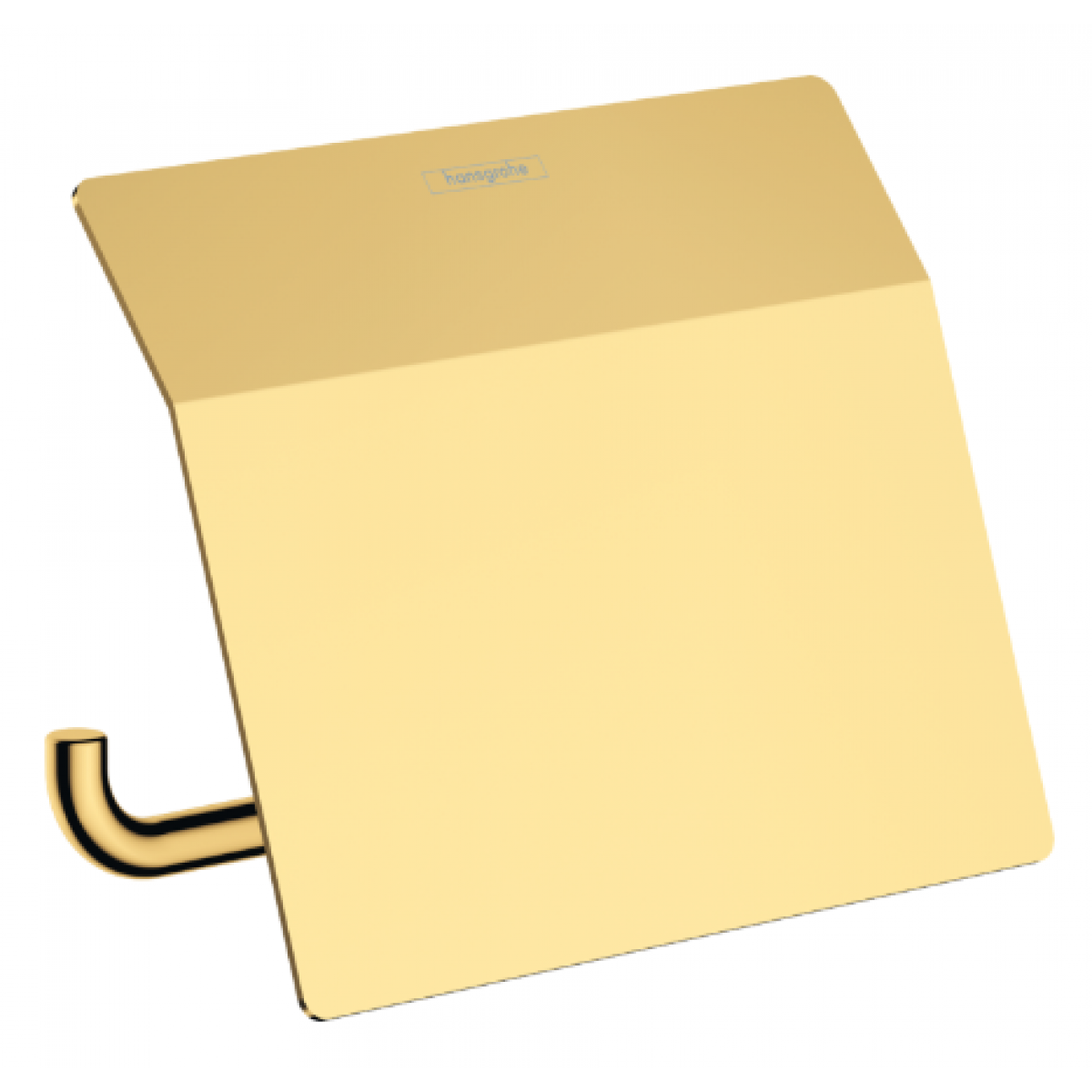 Hansgrohe 41753997 AddStoris 附蓋廁紙架 - 拋光金，壁掛式